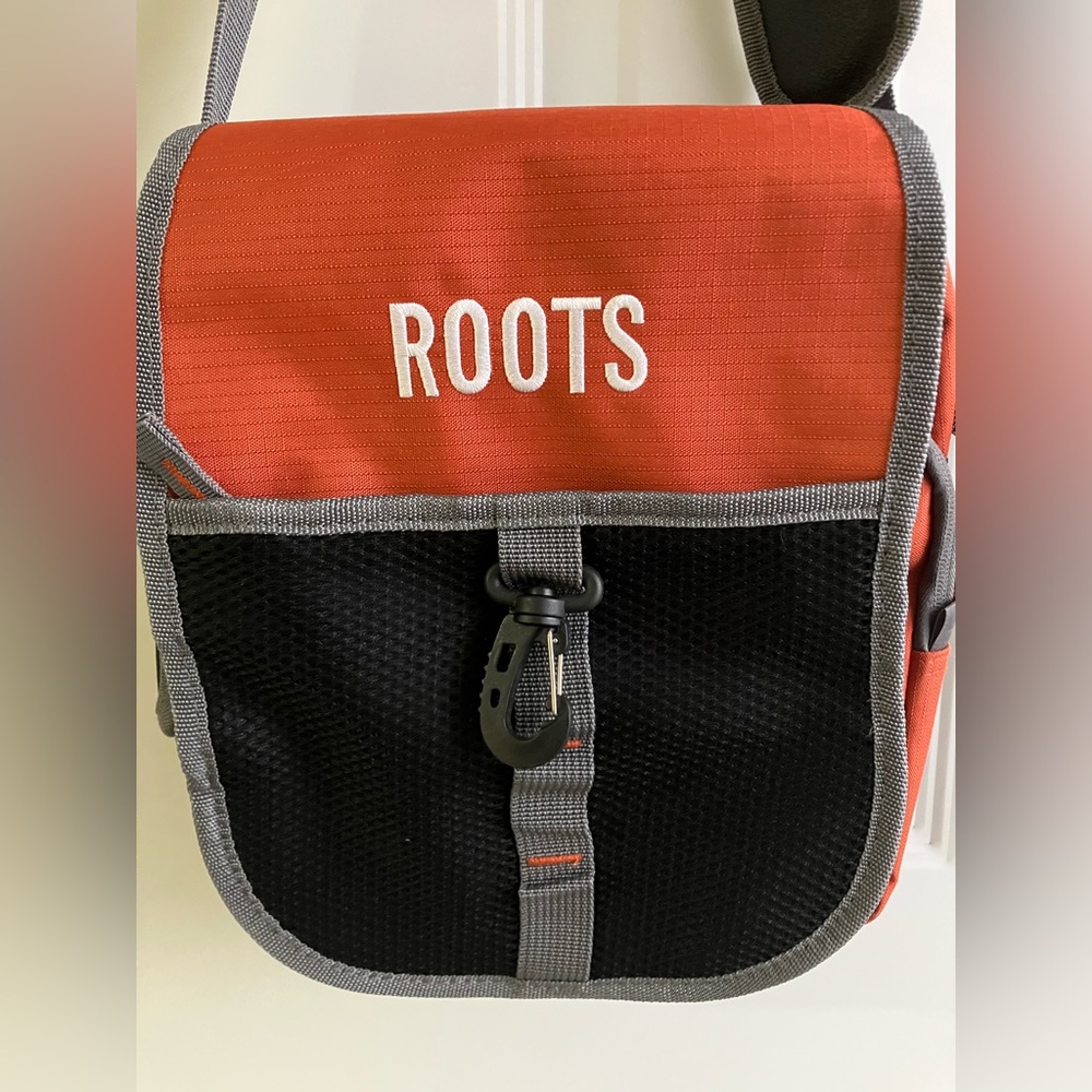 Roots crossbody bag orange grey black